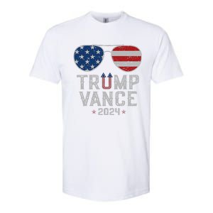 Trump Jd Vance 2024 Retro Stripe And Star Trump Vance 2024 Softstyle CVC T-Shirt