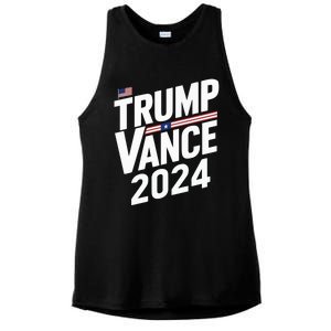 Trump J.D. Vance 2024 Trump Vance 2024 Retro Stripe Trump Jd Vance Ladies PosiCharge Tri-Blend Wicking Tank