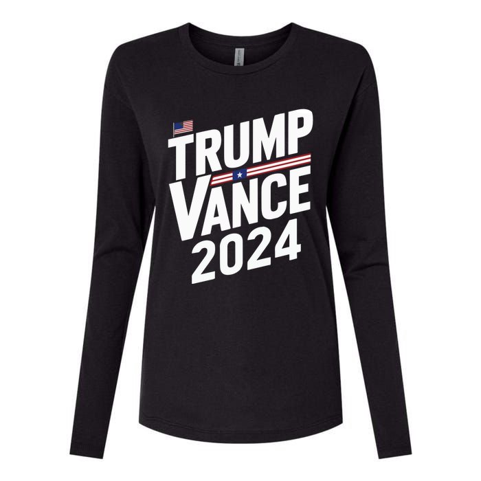 Trump J.D. Vance 2024 Trump Vance 2024 Retro Stripe Trump Jd Vance Womens Cotton Relaxed Long Sleeve T-Shirt