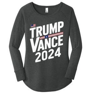 Trump J.D. Vance 2024 Trump Vance 2024 Retro Stripe Trump Jd Vance Women's Perfect Tri Tunic Long Sleeve Shirt