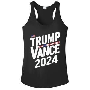 Trump J.D. Vance 2024 Trump Vance 2024 Retro Stripe Trump Jd Vance Ladies PosiCharge Competitor Racerback Tank