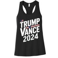 Trump J.D. Vance 2024 Trump Vance 2024 Retro Stripe Trump Jd Vance Women's Racerback Tank