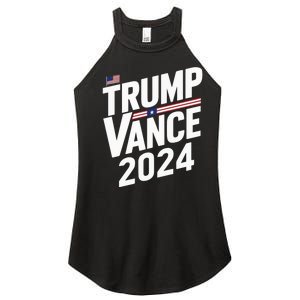 Trump J.D. Vance 2024 Trump Vance 2024 Retro Stripe Trump Jd Vance Women's Perfect Tri Rocker Tank