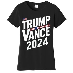 Trump J.D. Vance 2024 Trump Vance 2024 Retro Stripe Trump Jd Vance Women's T-Shirt