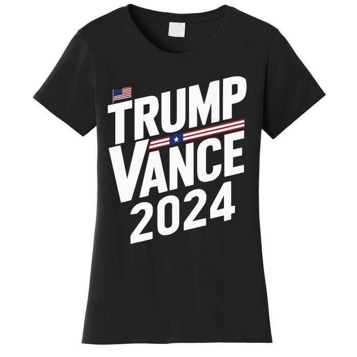 Trump J.D. Vance 2024 Trump Vance 2024 Retro Stripe Trump Jd Vance Women's T-Shirt