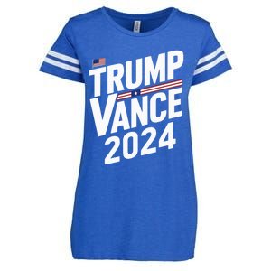 Trump J.D. Vance 2024 Trump Vance 2024 Retro Stripe Trump Jd Vance Enza Ladies Jersey Football T-Shirt