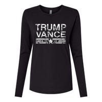 Trump J.D. Vance 2024 Retro Stripe Trump Vance Womens Cotton Relaxed Long Sleeve T-Shirt