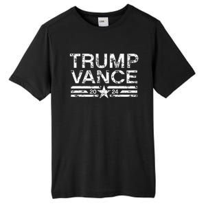 Trump J.D. Vance 2024 Retro Stripe Trump Vance Tall Fusion ChromaSoft Performance T-Shirt