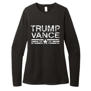 Trump J.D. Vance 2024 Retro Stripe Trump Vance Womens CVC Long Sleeve Shirt