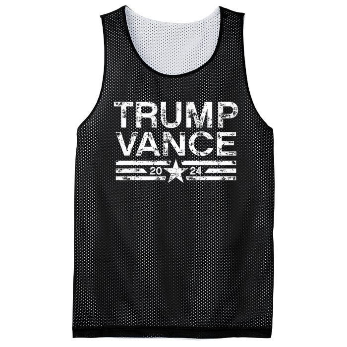 Trump J.D. Vance 2024 Retro Stripe Trump Vance Mesh Reversible Basketball Jersey Tank