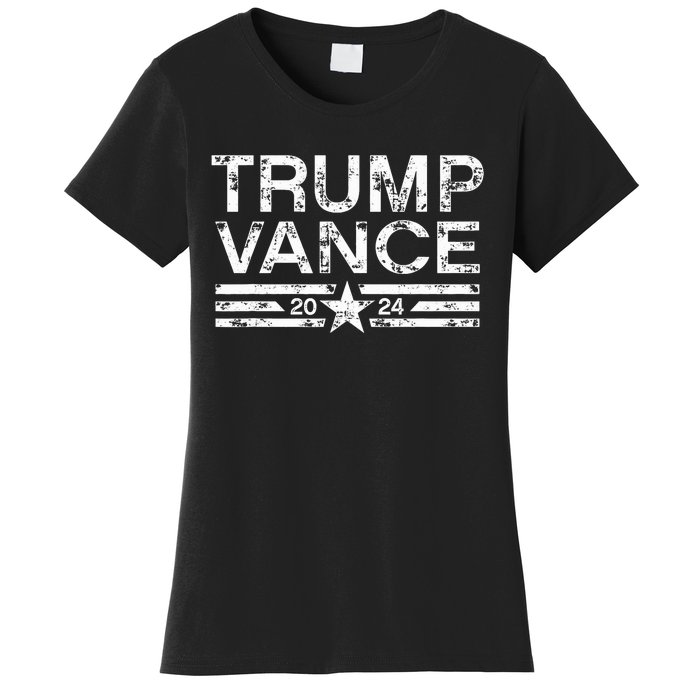 Trump J.D. Vance 2024 Retro Stripe Trump Vance Women's T-Shirt