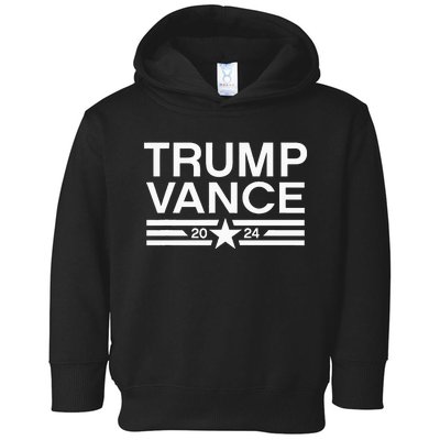 Trump Jd Vance 2024 Retro Stripe Bold Trump Vance Toddler Hoodie