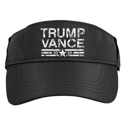 Trump Jd Vance 2024 Bold Retro Stripe Star Trump Vance 2024 Adult Drive Performance Visor