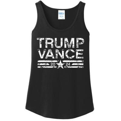 Trump Jd Vance 2024 Bold Retro Stripe Star Trump Vance 2024 Ladies Essential Tank