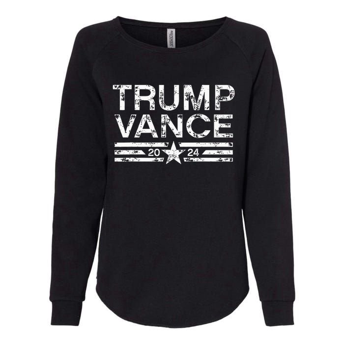 Trump Jd Vance 2024 Bold Retro Stripe Star Trump Vance 2024 Womens California Wash Sweatshirt