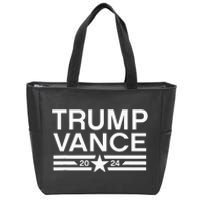 Trump Jd Vance 2024 Retro Stripe And Star Zip Tote Bag