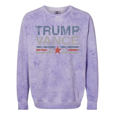 Trump Jd Vance 2024 Retro Stripe Trump Vance Colorblast Crewneck Sweatshirt