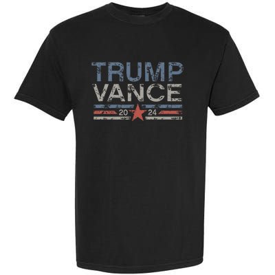 Trump Jd Vance 2024 Retro Stripe Trump Vance Garment-Dyed Heavyweight T-Shirt