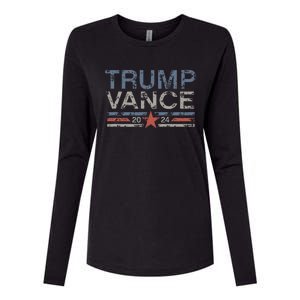 Trump Jd Vance 2024 Retro Stripe Trump Vance Womens Cotton Relaxed Long Sleeve T-Shirt