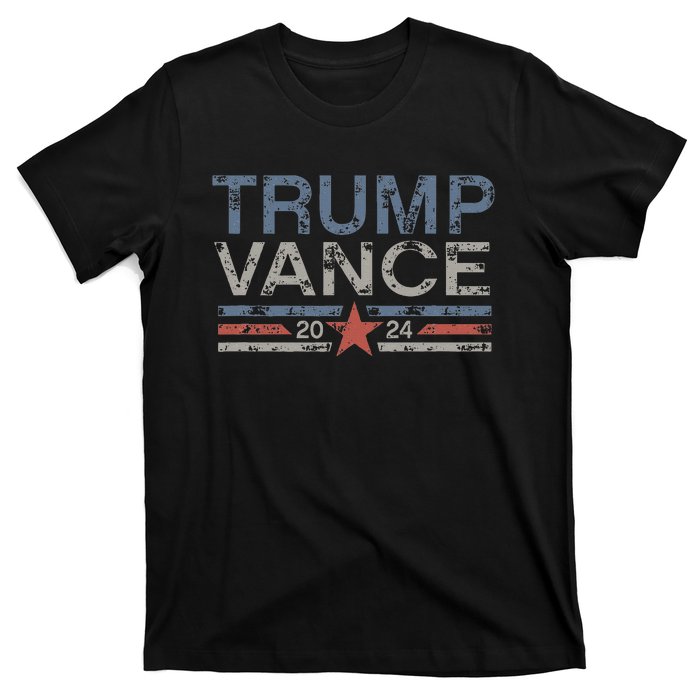 Trump Jd Vance 2024 Retro Stripe Trump Vance T-Shirt