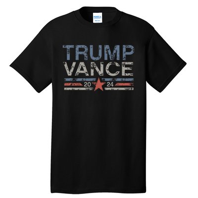 Trump Jd Vance 2024 Retro Stripe Trump Vance Tall T-Shirt