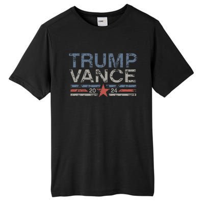 Trump Jd Vance 2024 Retro Stripe Trump Vance Tall Fusion ChromaSoft Performance T-Shirt