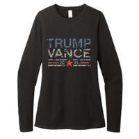 Trump Jd Vance 2024 Retro Stripe Trump Vance Womens CVC Long Sleeve Shirt