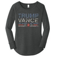 Trump Jd Vance 2024 Retro Stripe Trump Vance Women's Perfect Tri Tunic Long Sleeve Shirt