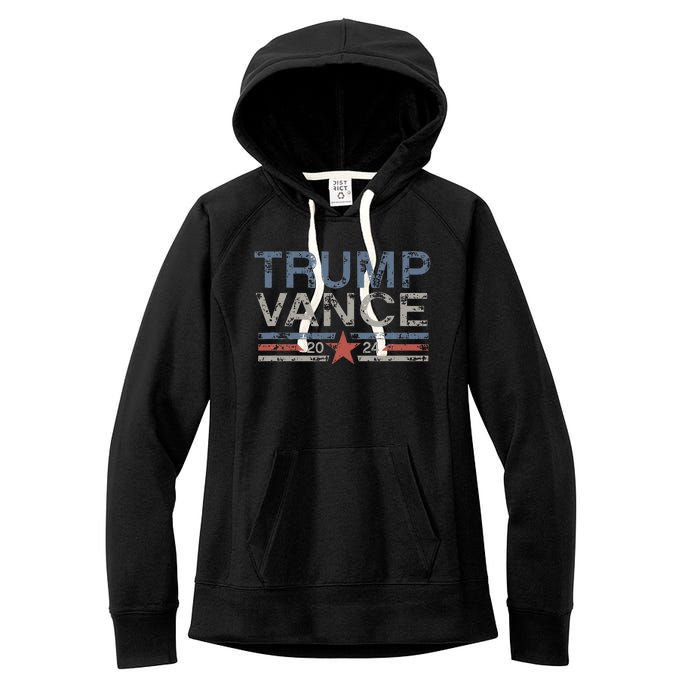 Trump Jd Vance 2024 Retro Stripe Trump Vance Women's Fleece Hoodie