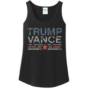 Trump Jd Vance 2024 Retro Stripe Trump Vance Ladies Essential Tank