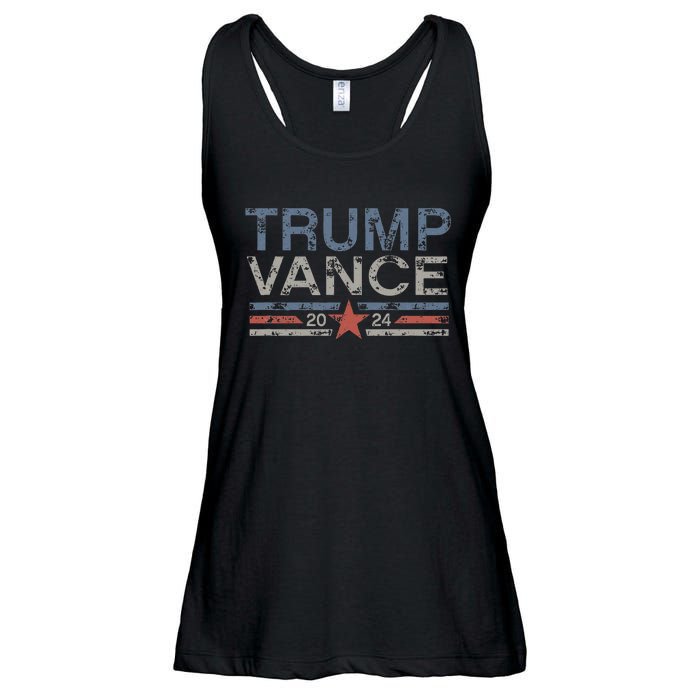 Trump Jd Vance 2024 Retro Stripe Trump Vance Ladies Essential Flowy Tank