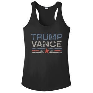 Trump Jd Vance 2024 Retro Stripe Trump Vance Ladies PosiCharge Competitor Racerback Tank