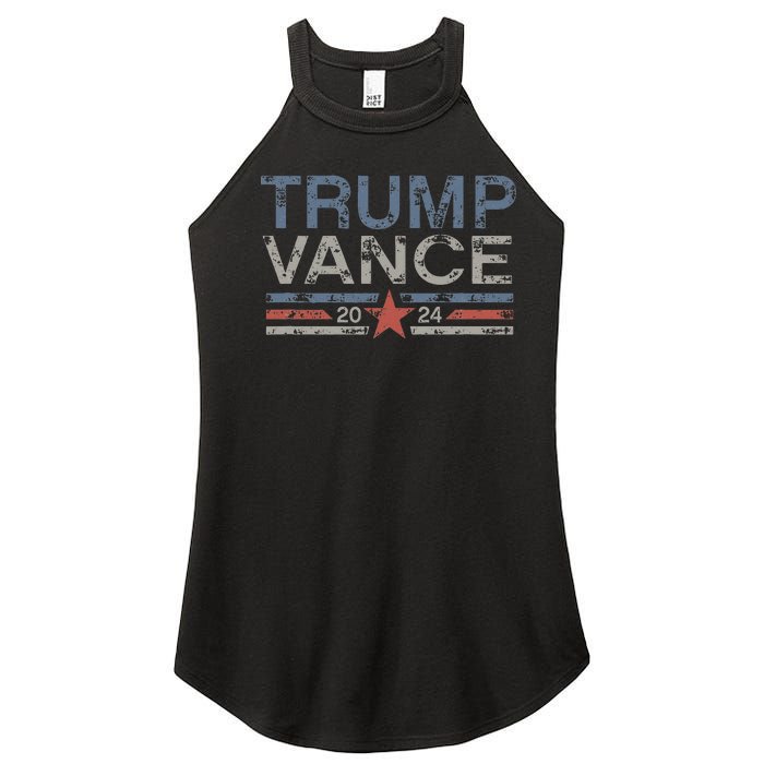 Trump Jd Vance 2024 Retro Stripe Trump Vance Women's Perfect Tri Rocker Tank