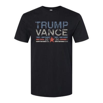 Trump Jd Vance 2024 Retro Stripe Trump Vance Softstyle CVC T-Shirt