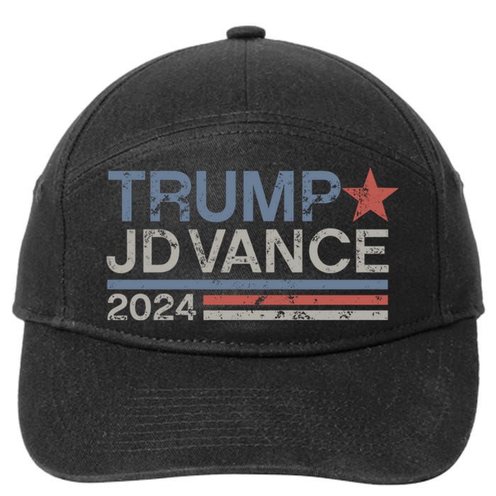 Trump Jd Vance 2024 Retro Stripe Trump Vance 7-Panel Snapback Hat