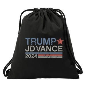 Trump Jd Vance 2024 Retro Stripe Trump Vance Drawstring Bag