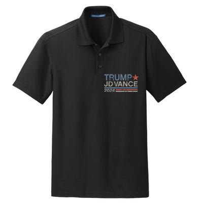 Trump Jd Vance 2024 Retro Stripe Trump Vance Dry Zone Grid Polo