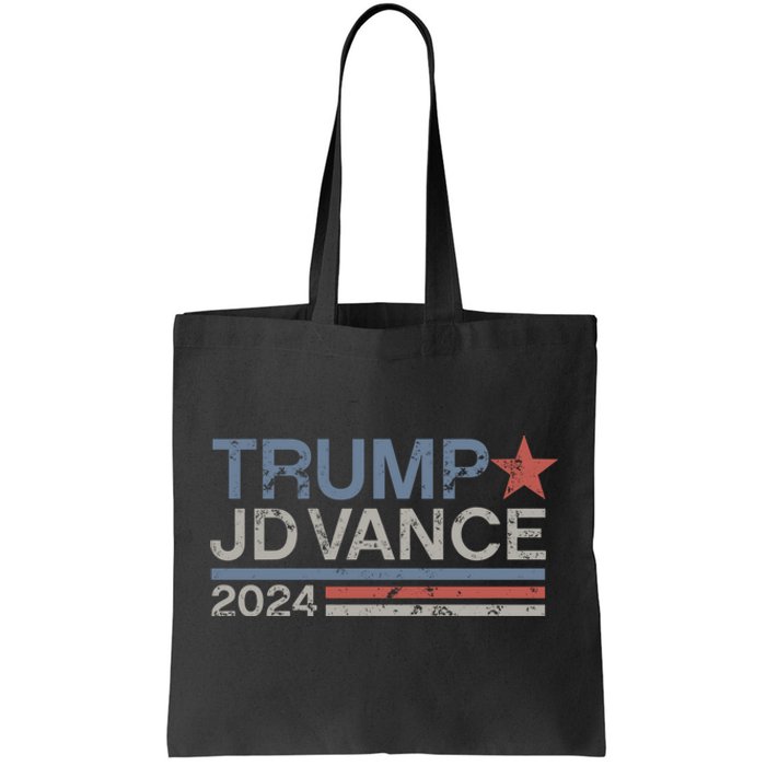 Trump Jd Vance 2024 Retro Stripe Trump Vance Tote Bag