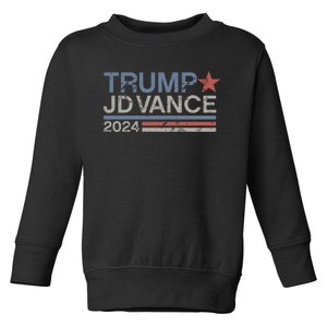 Trump Jd Vance 2024 Retro Stripe Trump Vance Toddler Sweatshirt