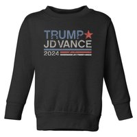 Trump Jd Vance 2024 Retro Stripe Trump Vance Toddler Sweatshirt