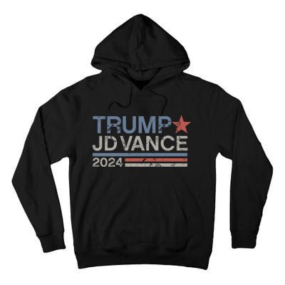 Trump Jd Vance 2024 Retro Stripe Trump Vance Tall Hoodie