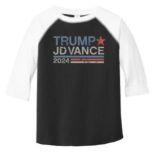 Trump Jd Vance 2024 Retro Stripe Trump Vance Toddler Fine Jersey T-Shirt