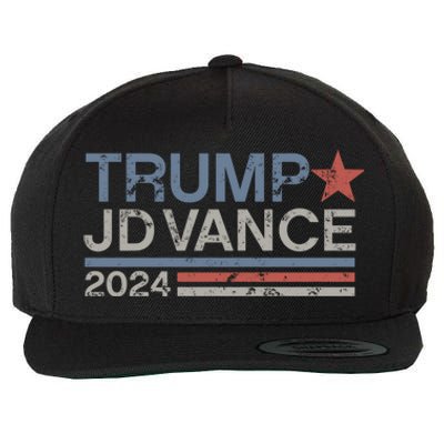 Trump Jd Vance 2024 Retro Stripe Trump Vance Wool Snapback Cap