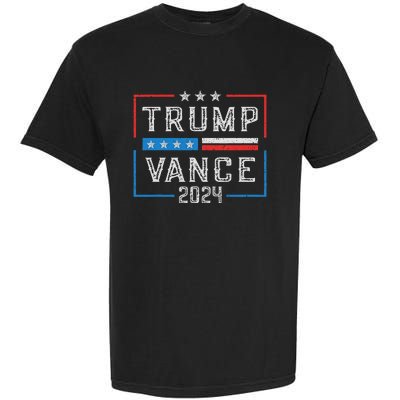 Trump Jd Vance 2024 Stripe And Star Garment-Dyed Heavyweight T-Shirt