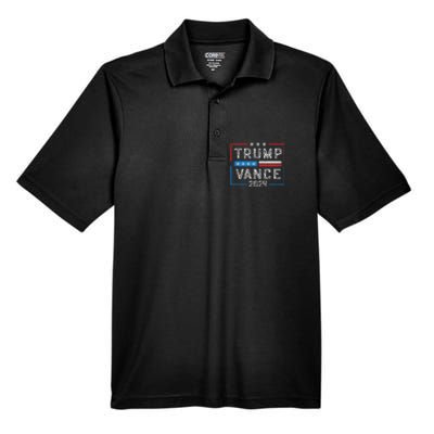 Trump Jd Vance 2024 Stripe And Star Men's Origin Performance Pique Polo