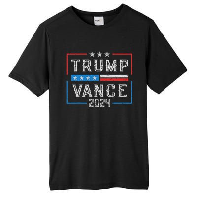 Trump Jd Vance 2024 Stripe And Star Tall Fusion ChromaSoft Performance T-Shirt