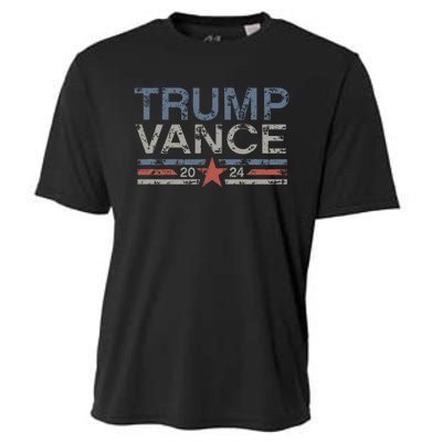 Trump Jd Vance 2024 Retro Stripe And Star Cooling Performance Crew T-Shirt