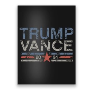 Trump Jd Vance 2024 Retro Stripe And Star Poster