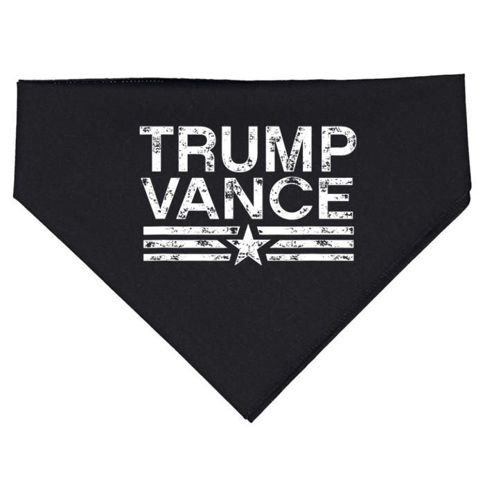 Trump J.D. Vance 2024 Trump Vance 2024 Retro Stripe Trump Jd Vance USA-Made Doggie Bandana