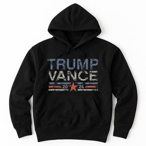 Trump Jd Vance 2024 Retro Stripe And Star Hoodie